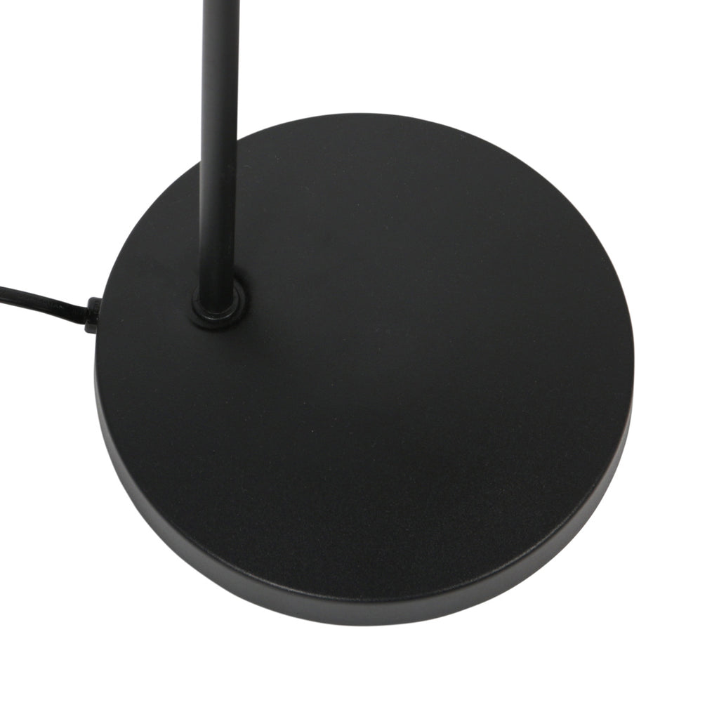 Tafellamp Bollique 4610ZW zwarte lamp met smoke glas
