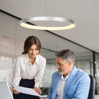 Stalen hanglamp Ringlede 4612ST met cable-lift systeem