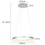 Stalen hanglamp Ringlede 4612ST met cable-lift systeem