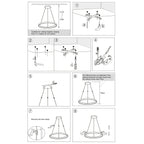 Stalen hanglamp Ringlede 4612ST met cable-lift systeem