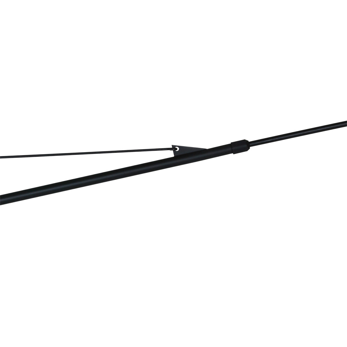 Wandlamp Silva Alba 4626ZW zwart met linnen kap Ø60 cm