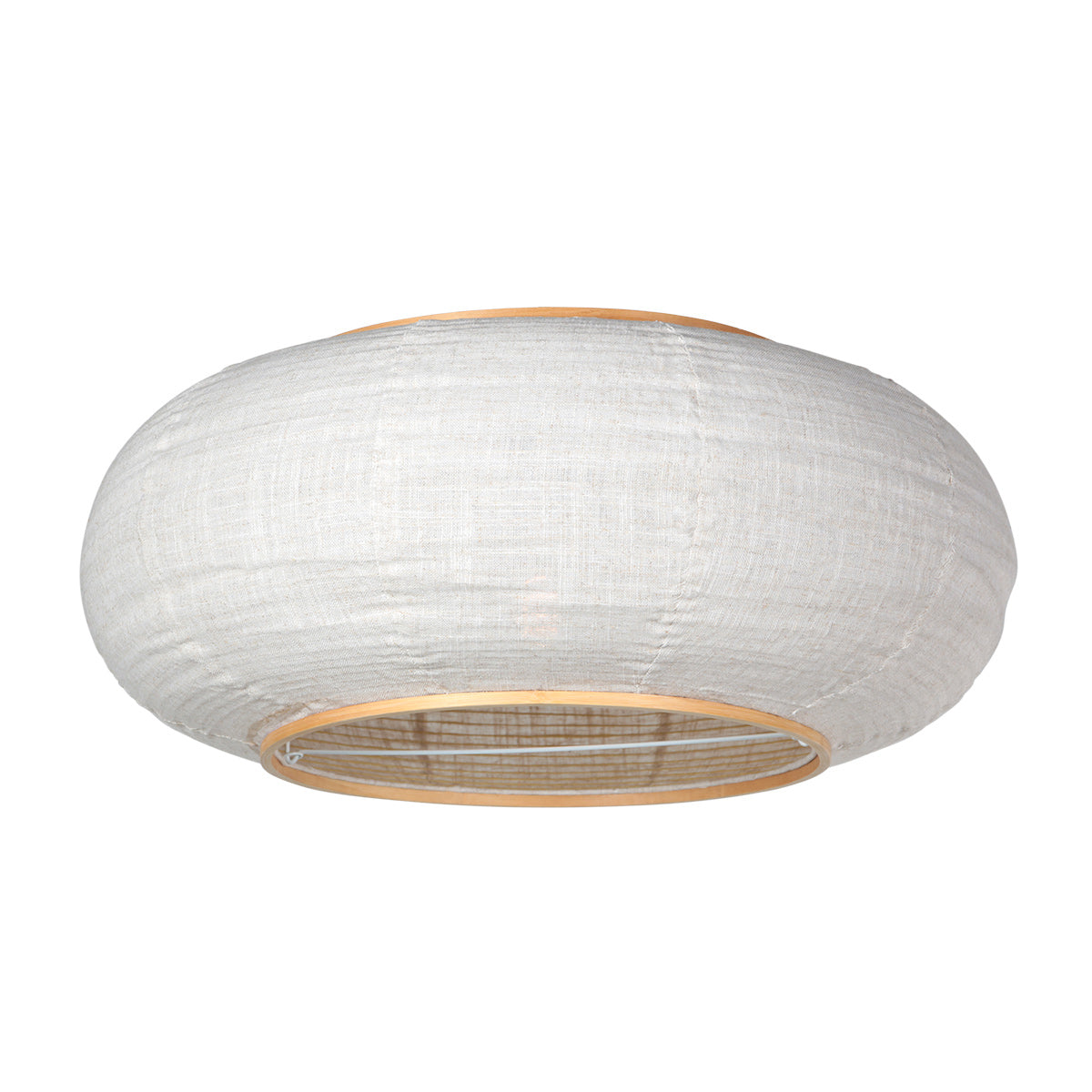 Wandlamp Silva Alba 4626ZW zwart met linnen kap Ø60 cm