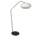 Zwarte vloerlamp Zig-Zag 4641ZW - met sfeervolle linnen kap