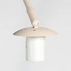 Booglamp Vela Lino 4679CR crème met zwarte textiel kap Ø60 cm
