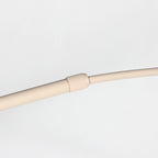Booglamp Vela Lino 4679CR crème met zwarte textiel kap Ø60 cm