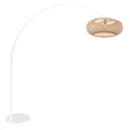 Booglamp Maze Natural 4686W wit met bamboe kap Ø60 cm