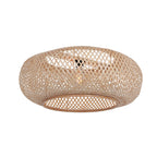 Booglamp Maze Natural 4686W wit met bamboe kap Ø60 cm