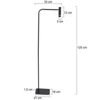 Vloerlamp Volari 4710ZW Zwarte vloerlamp met warm licht