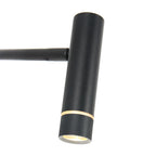 Vloerlamp Volari 4710ZW Zwarte vloerlamp met warm licht