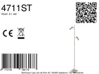 Vloerlamp Volari 4711ST Stalen 2-lichts met dim to warm led