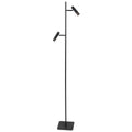 Vloerlamp Volari 4711ZW zwarte 2-lichts leeslamp met dim to warm LED