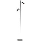 Vloerlamp Volari 4711ZW zwarte 2-lichts leeslamp met dim to warm LED