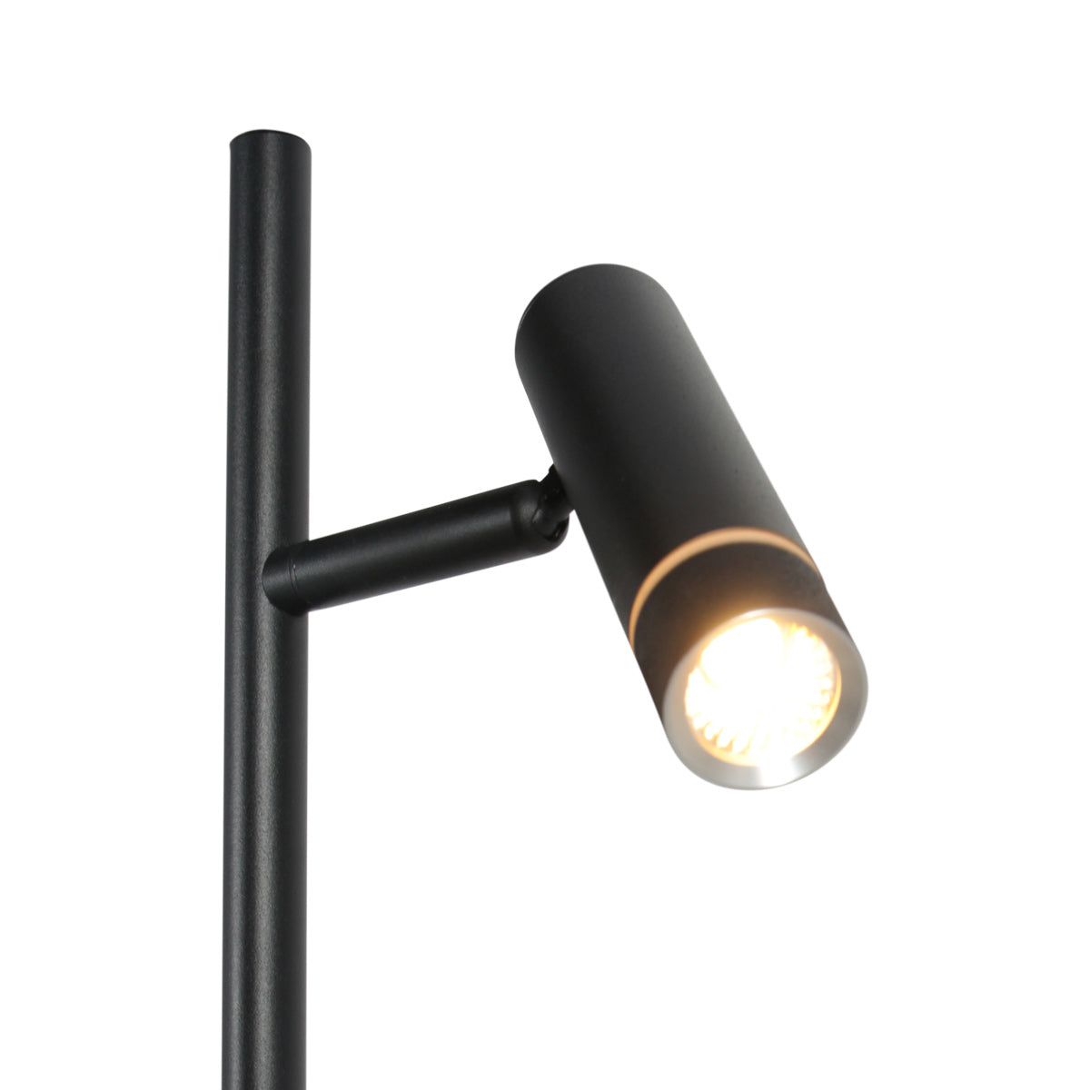 Vloerlamp Volari 4711ZW zwarte 2-lichts leeslamp met dim to warm LED