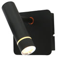 Wandlamp Volari 4712ZW zwart met dimbare LED en richtbare kop