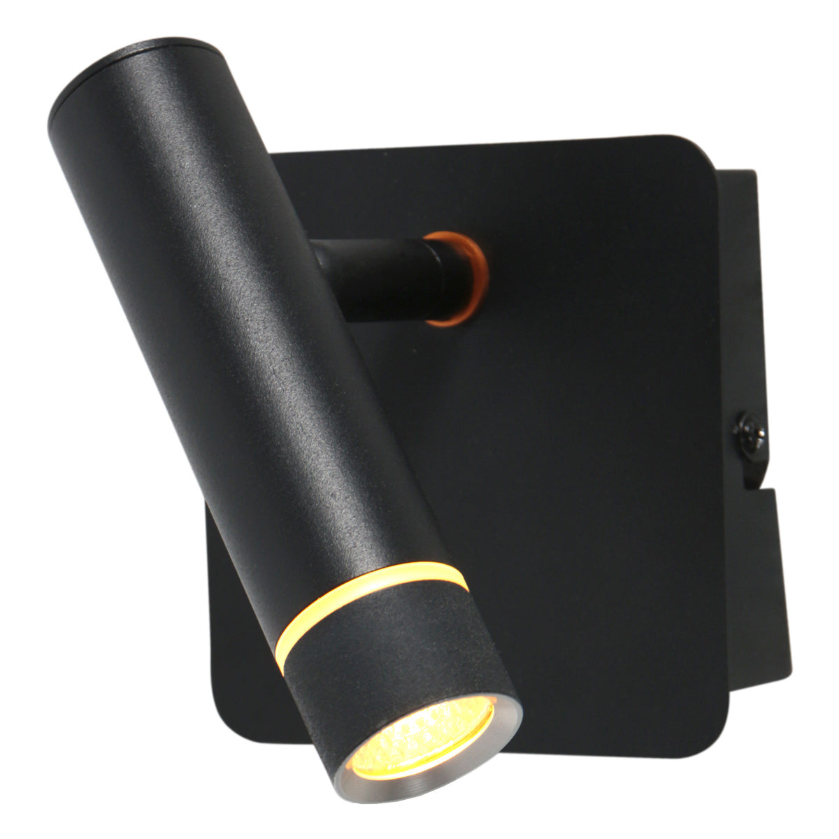 Wandlamp Volari 4712ZW zwart met dimbare LED en richtbare kop