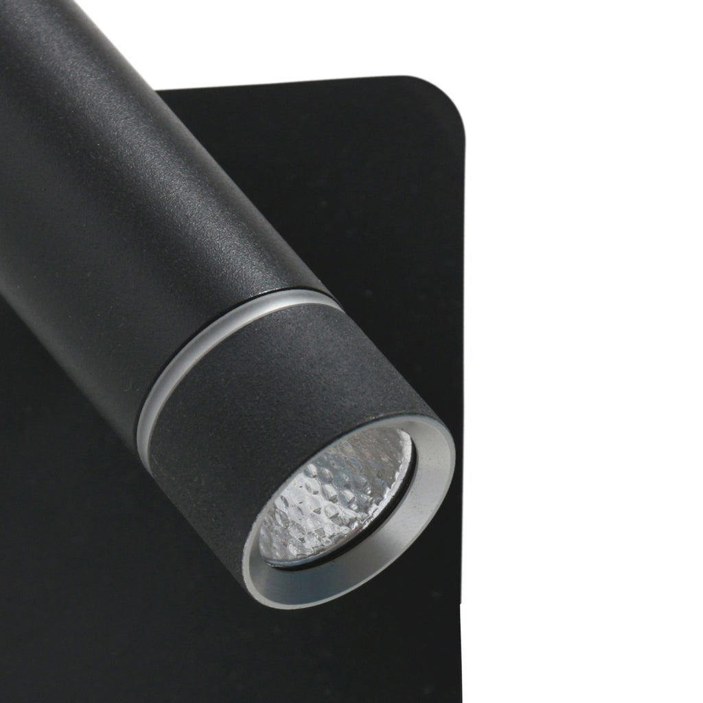 Wandlamp Volari 4712ZW zwart met dimbare LED en richtbare kop