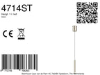 Hanglamp Volari 4714ST stalen pendellamp met warm LED-licht