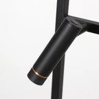 Vloerlamp Stang 4724ZW met gouden velours kap en leeslicht