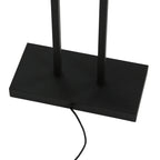 Vloerlamp Stang 4725ZW met grof wit linnen kap en leeslicht