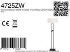 Vloerlamp Stang 4725ZW met grof wit linnen kap en leeslicht