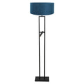 Vloerlamp Stang 4728ZW met blauwe velours kap en leeslicht