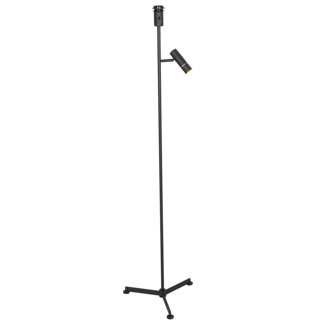 Vloerlamp Stang 4741ZW zwarte vloerlamp met leeslicht en E27 fitting