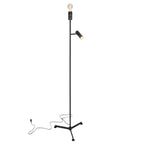 Vloerlamp Stang 4741ZW zwarte vloerlamp met leeslicht en E27 fitting