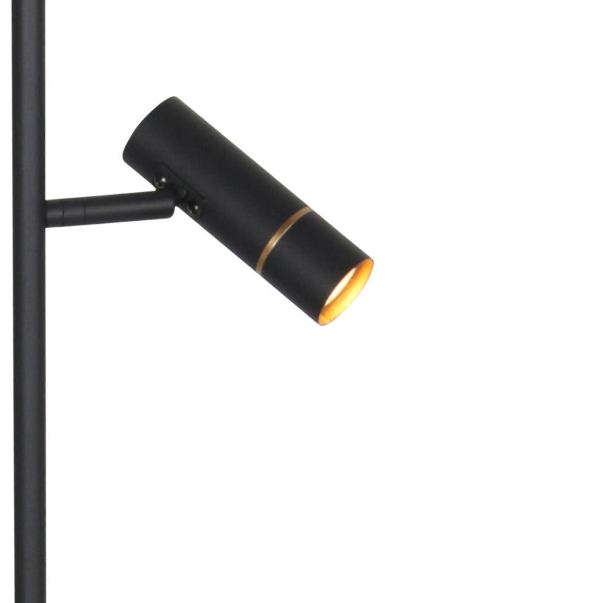 Vloerlamp Stang 4741ZW zwarte vloerlamp met leeslicht en E27 fitting