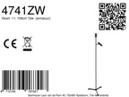 Vloerlamp Stang 4741ZW zwarte vloerlamp met leeslicht en E27 fitting