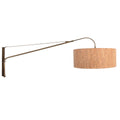 Wandlamp Elegant Classy 4743BR brons met beige kurk kap Ø50 cm