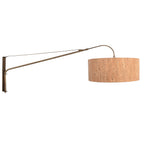 Wandlamp Elegant Classy 4743BR brons met beige kurk kap Ø50 cm