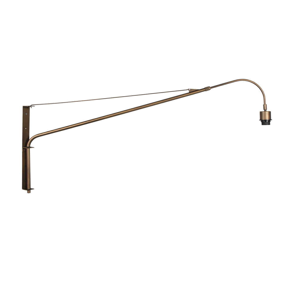 Wandlamp Elegant Classy 4743BR brons met beige kurk kap Ø50 cm