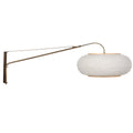 Wandlamp Silva Alba 4747BR brons met linnen kap Ø60 cm
