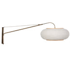 Wandlamp Silva Alba 4747BR brons met linnen kap Ø60 cm