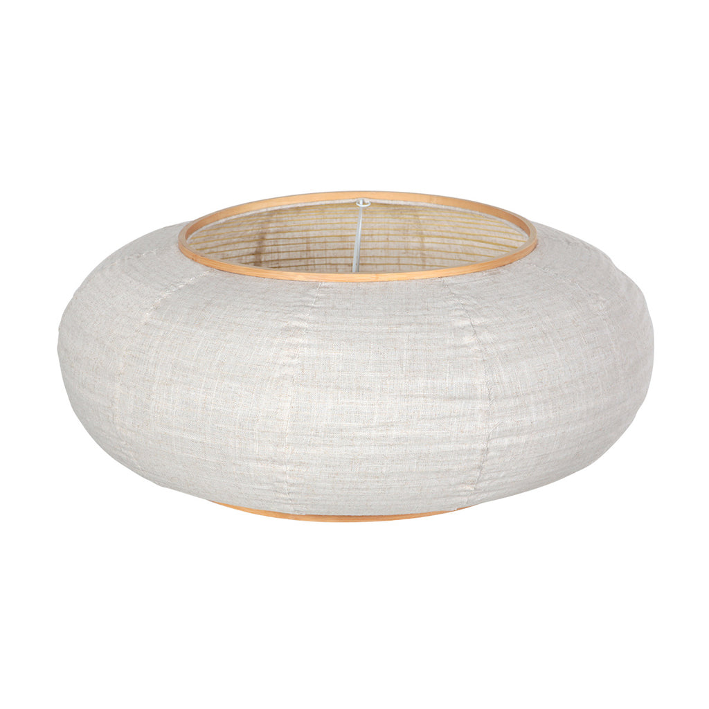 Wandlamp Silva Alba 4747BR brons met linnen kap Ø60 cm