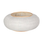 Wandlamp Silva Alba 4747BR brons met linnen kap Ø60 cm