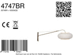 Wandlamp Silva Alba 4747BR brons met linnen kap Ø60 cm