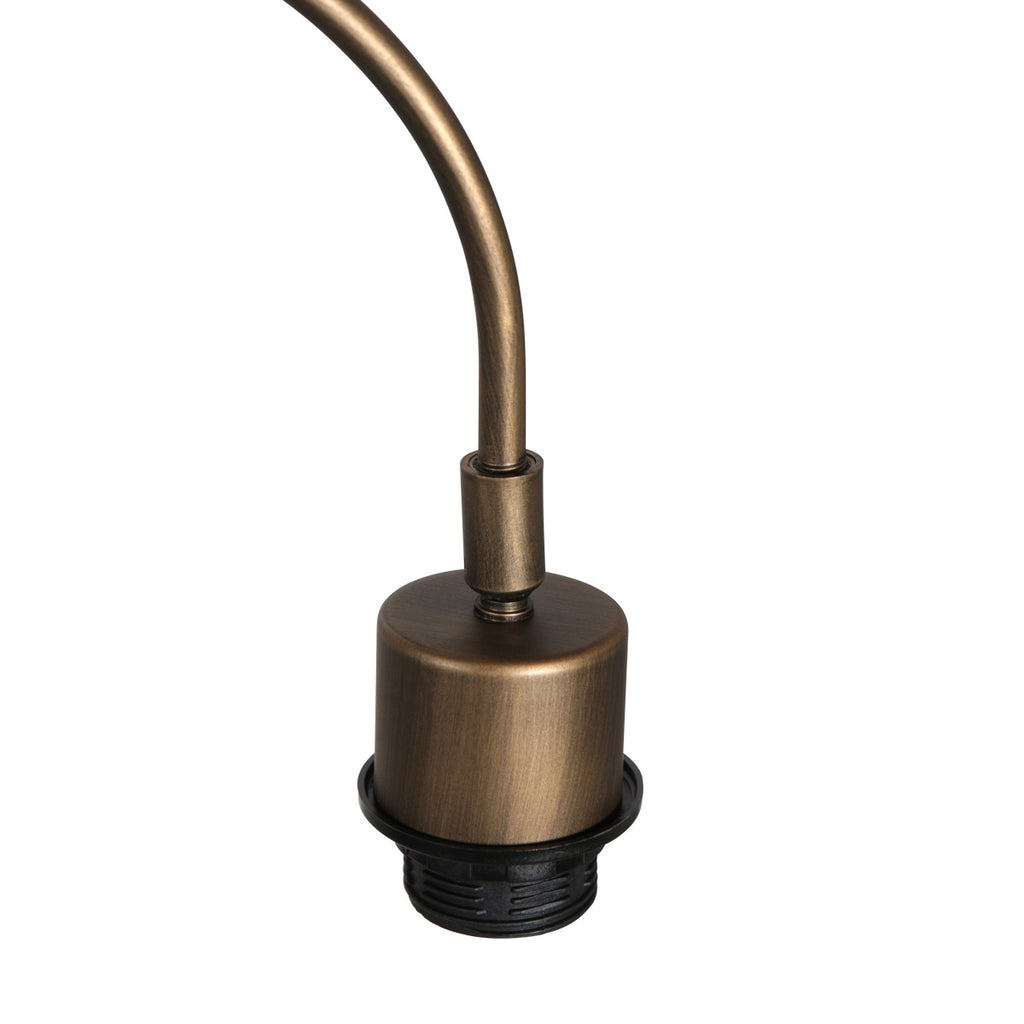 Wandlamp Elegant Classy 4751BR brons met grof grijs linnen kap Ø50 cm
