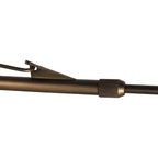 Wandlamp Elegant Classy 4751BR brons met grof grijs linnen kap Ø50 cm