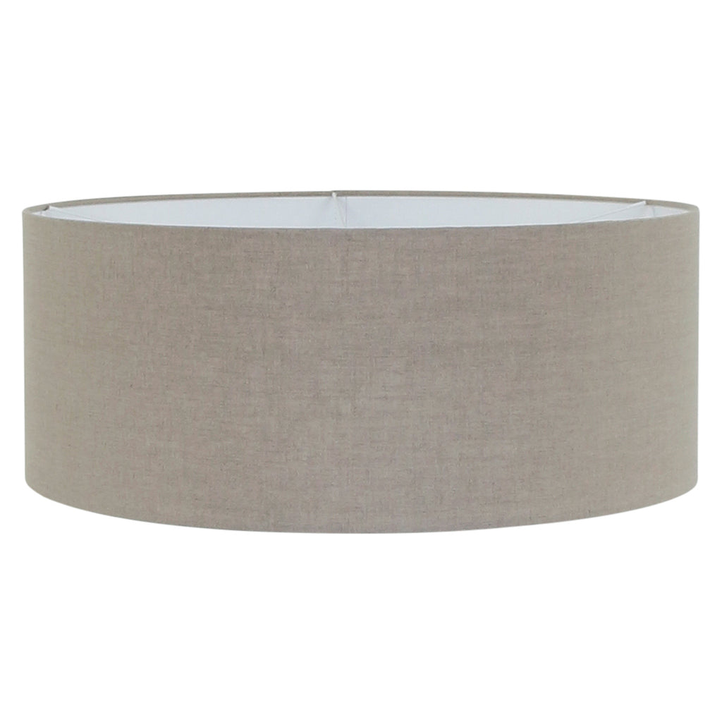 Wandlamp Elegant Classy 4751BR brons met grof grijs linnen kap Ø50 cm