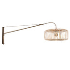 Wandlamp Breeza-Beach 4753BR brons met bamboe kap Ø50 cm