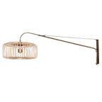 Wandlamp Breeza-Beach 4753BR brons met bamboe kap Ø50 cm
