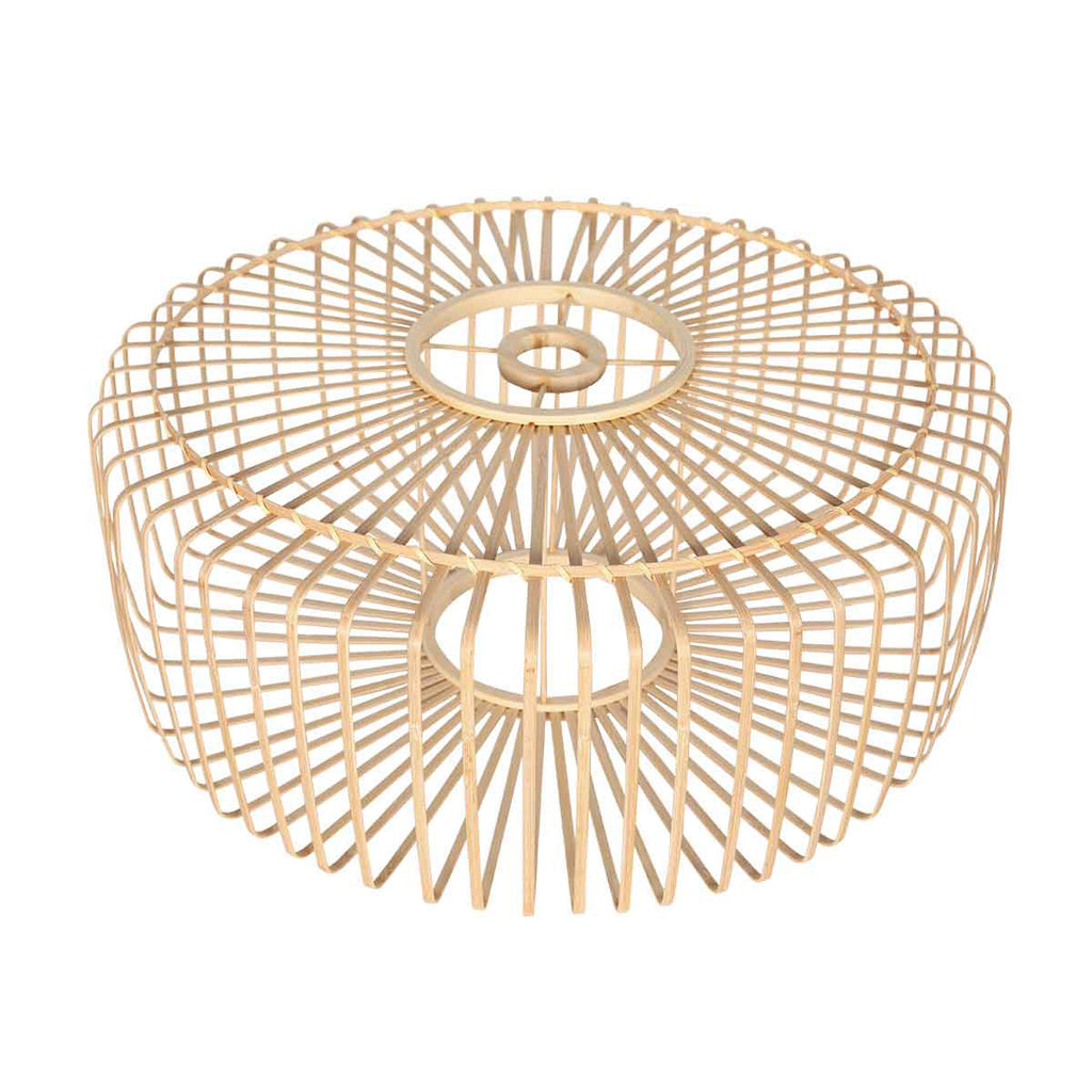Wandlamp Breeza-Beach 4753BR brons met bamboe kap Ø50 cm