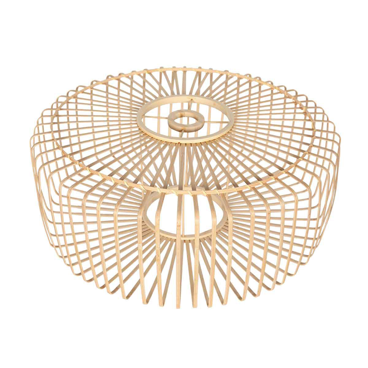 Wandlamp Breeza-Beach 4753BR brons met bamboe kap Ø50 cm