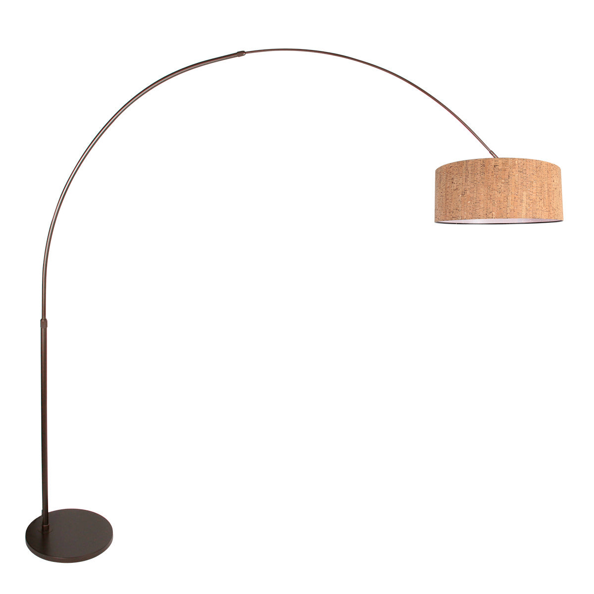Booglamp Sparkled Light 4754CA cacao met beige kurkstructuur kap