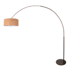 Booglamp Sparkled Light 4754CA cacao met beige kurkstructuur kap