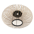 Booglamp Sparkled Light 4759CA cacao met crème bamboe kap