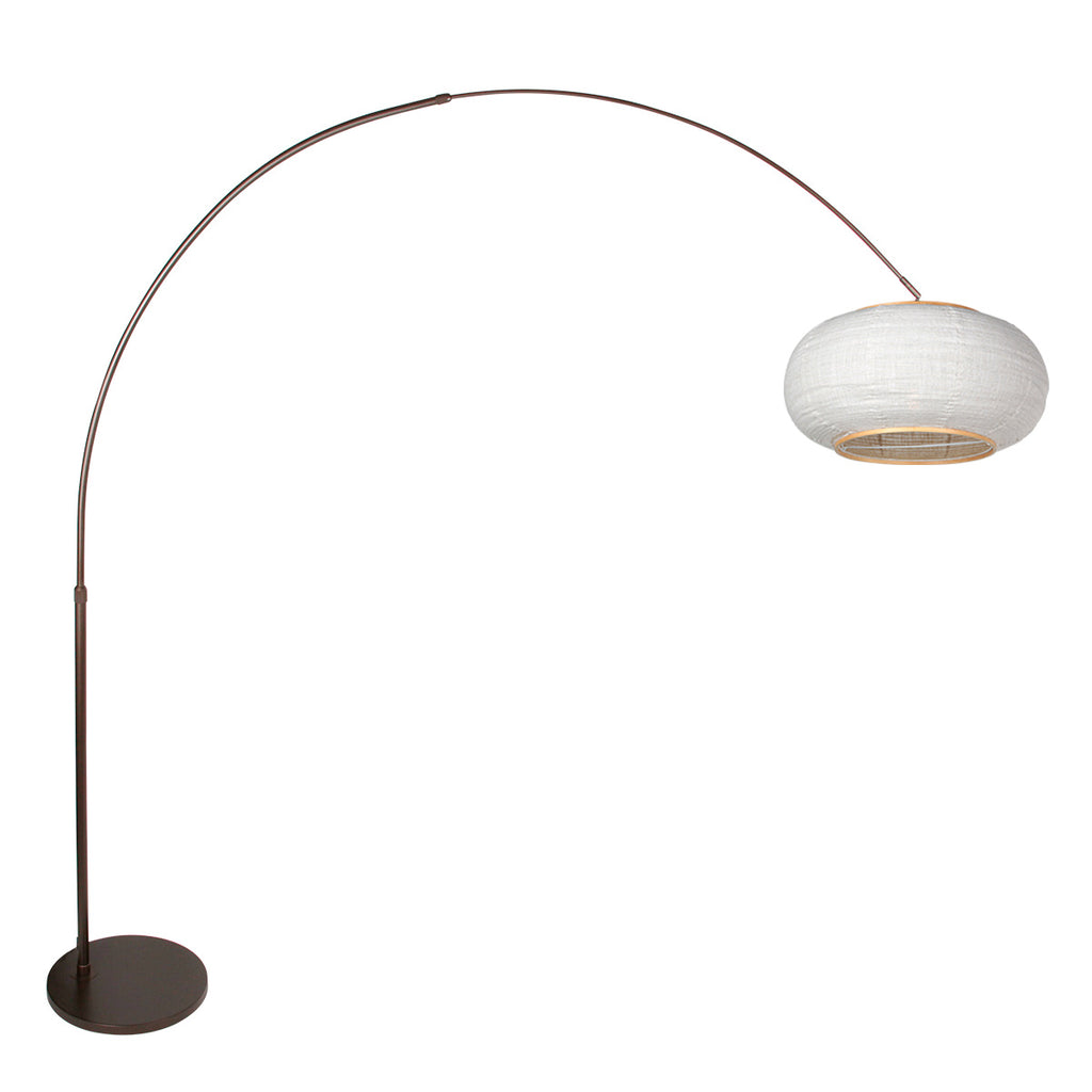 Booglamp Silva Alba 4761CA cacao met linnen kap Ø60 cm