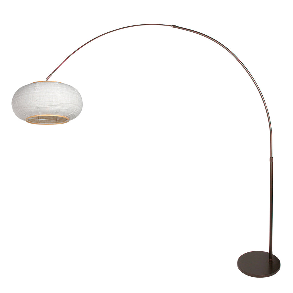 Booglamp Silva Alba 4761CA cacao met linnen kap Ø60 cm