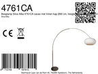 Booglamp Silva Alba 4761CA cacao met linnen kap Ø60 cm